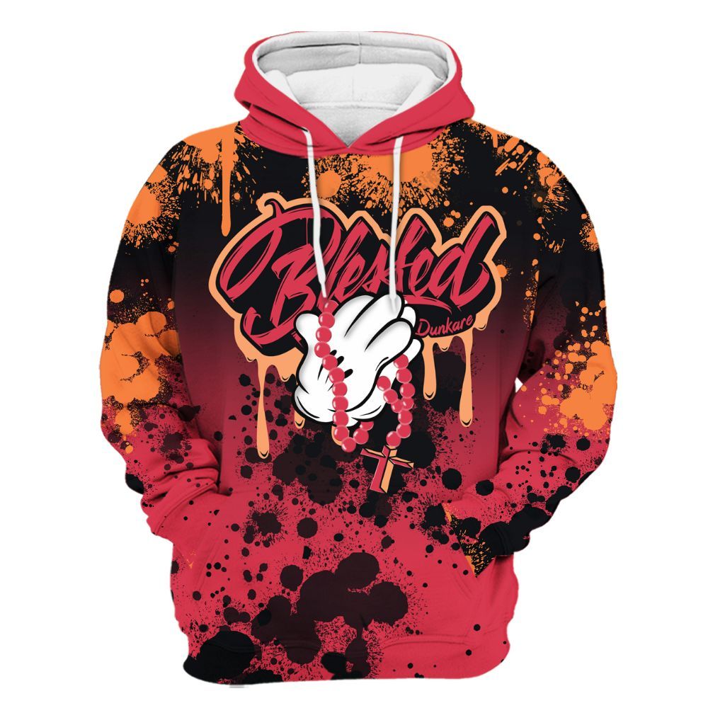 Hoodie To Match Air Max Portal Bright Ceramic - God Blessed Ink Drip All Over Print