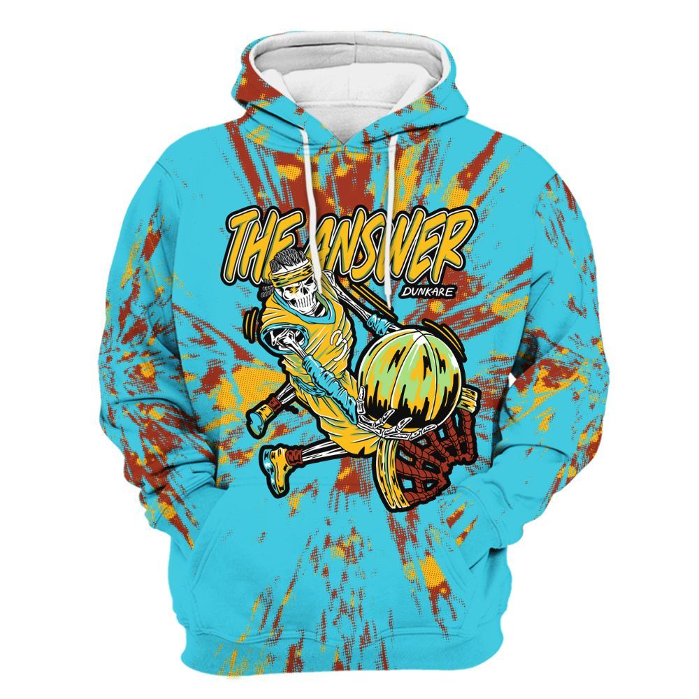 Hoodie To Match SB Dunk Di'Orr Greenwood - The Answer Skeleton Luxury All Over Print