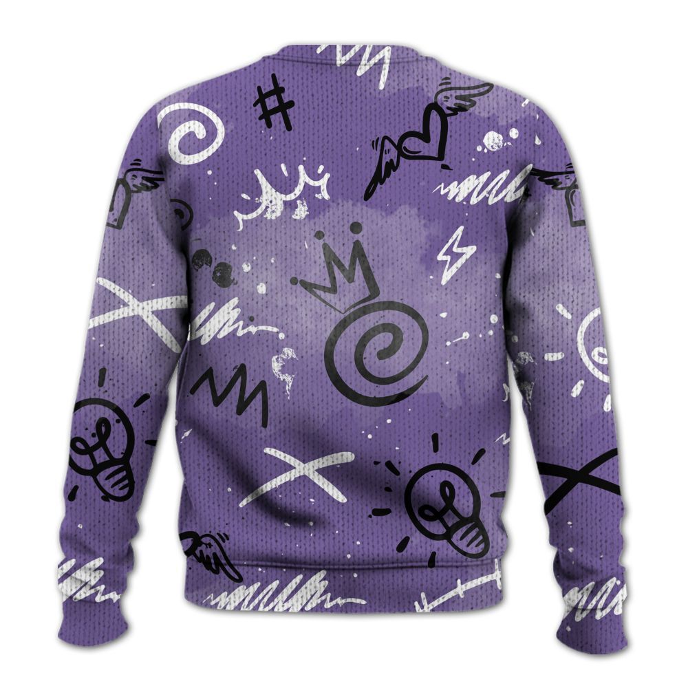 Knitted Sweater To Match Dunk Low Black Raspberry - Drip Been Di2ferent