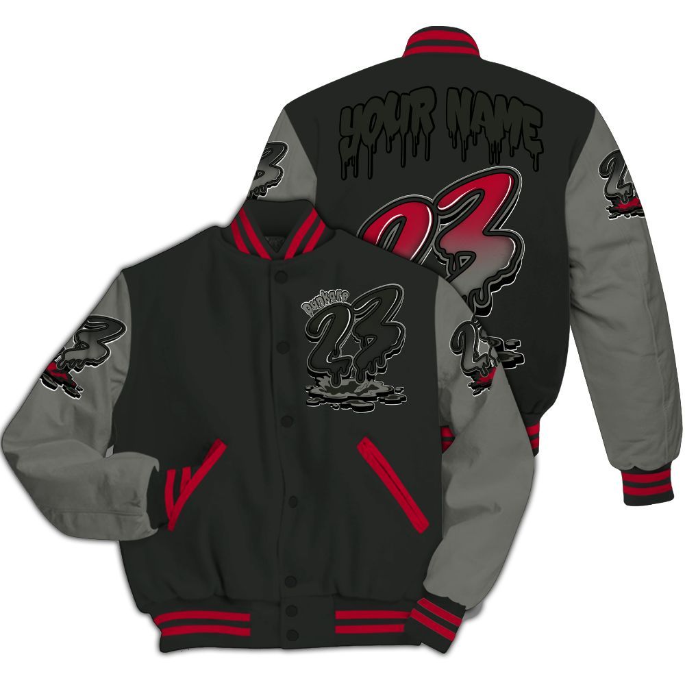 Varsity Jacket To Match Shadow 2025 10s - Custom Name 23 Drip Sludges All Over Print