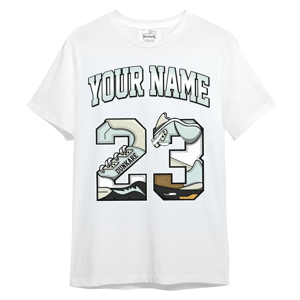 Shirt To Match Pure Platinum 4s - Custom Name Number 23 5s Unisex Shirt