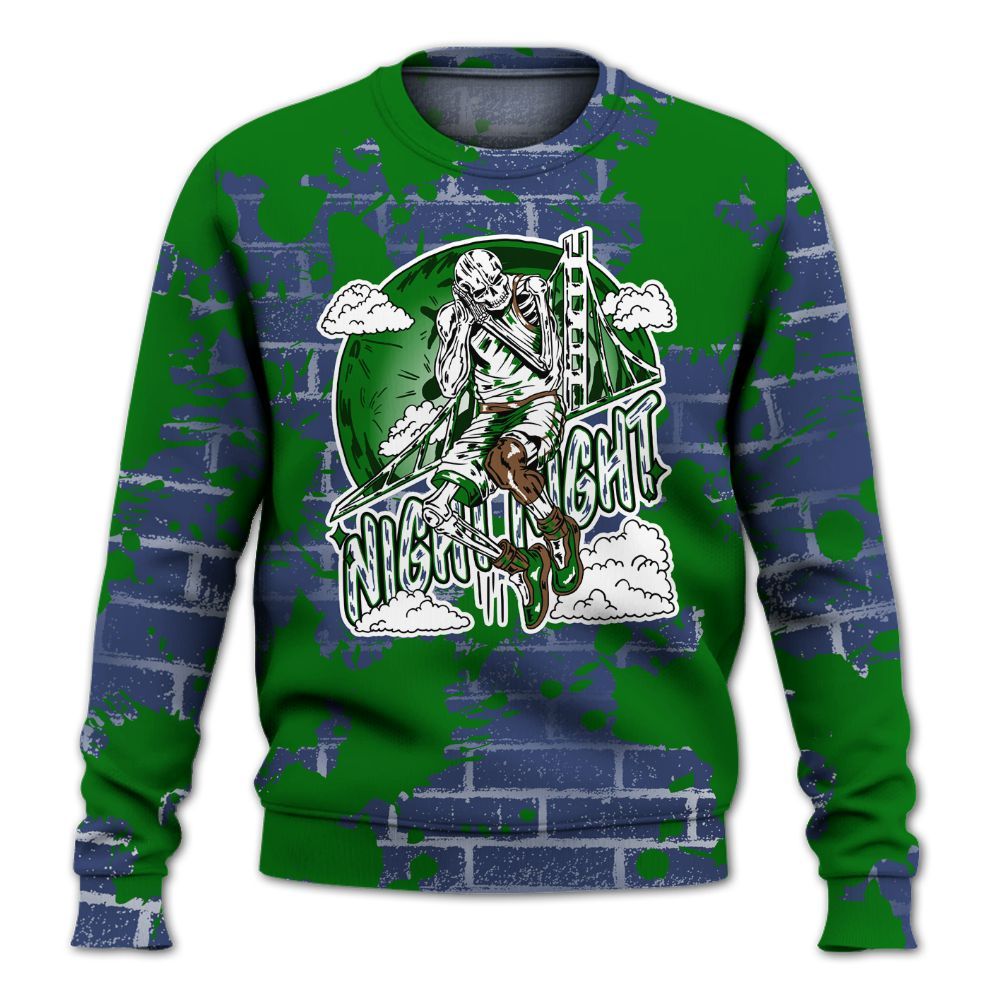 Sweatshirt To Match Midnight Navy 13s - Seeya Skeleton Brick All Over Print