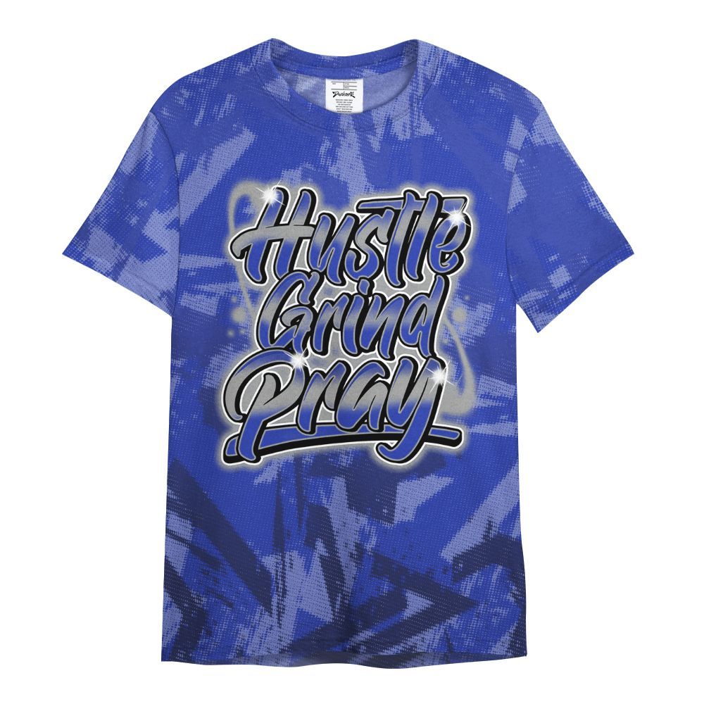 Shirt To Match Air Max Plus Black Racer Blue - Hustles And Prayer Graphic Halftone All Over Print