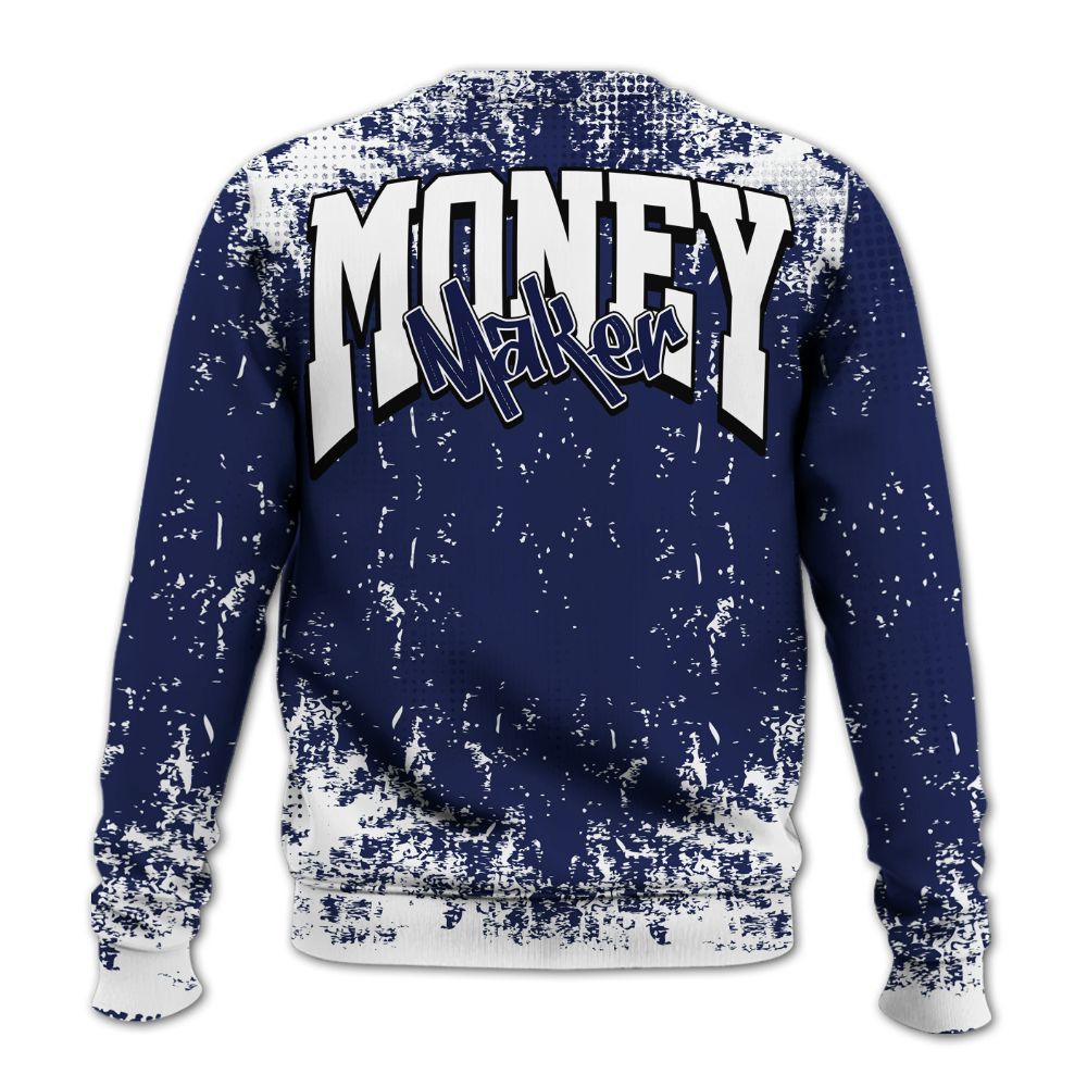Sweatshirt To Match Midnight Navy 11s - Move In Silence Money Street Retro All Over Print