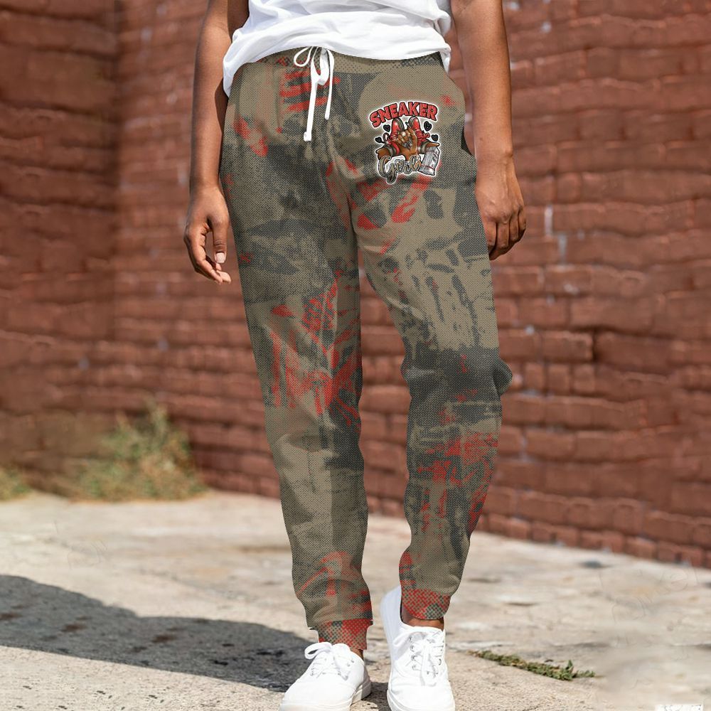Sweatpant To Match Olive 9s - Sneakerz Girlz All Over Print