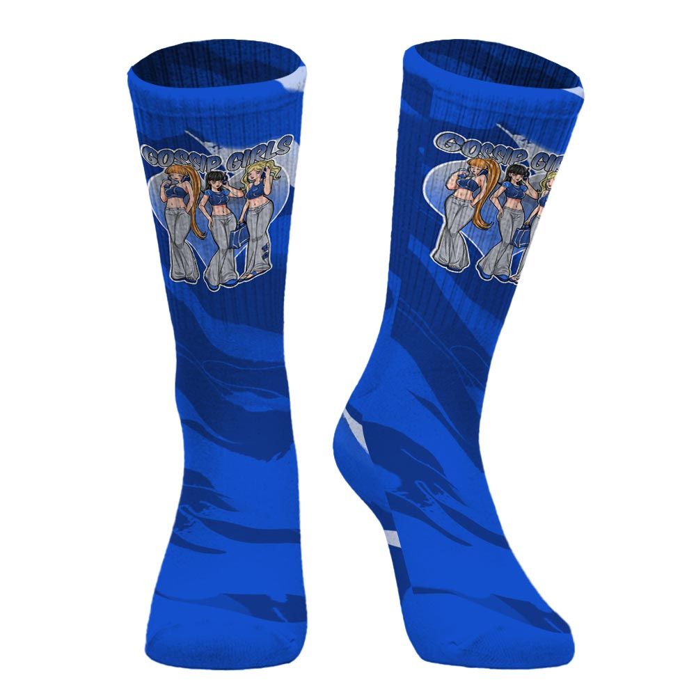 Sock To Match Air Foamposite One Royal - Gossip'Girls Colored