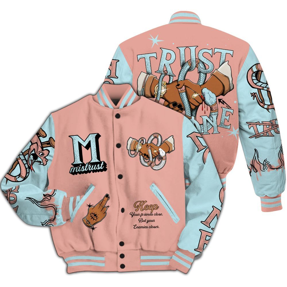 Varsity Jacket To Match Dunk Low Glacier Arctic - Trust No One Snake-Bite Street Style All Over Print
