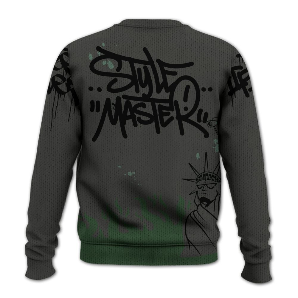 Knitted Sweater To Match Dunk Low Skateboards Black - Graphic Fck Around Find Out