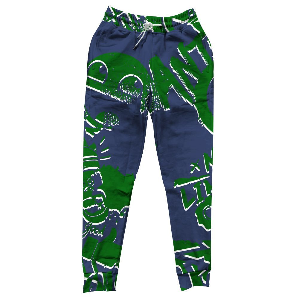 Sweatpant To Match Midnight Navy 13s - Monogram Graffiti All Over Print