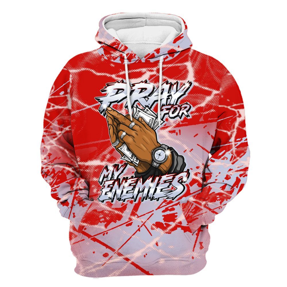 Hoodie To Match Fire Red 6s - Prayed For Enemies Graphic All Over Print