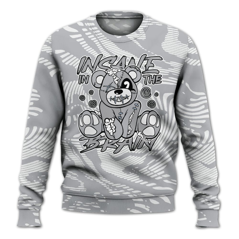Sweatshirt To Match Low OG Wolf Grey 1s - Insanes Bear Fume All Over Print
