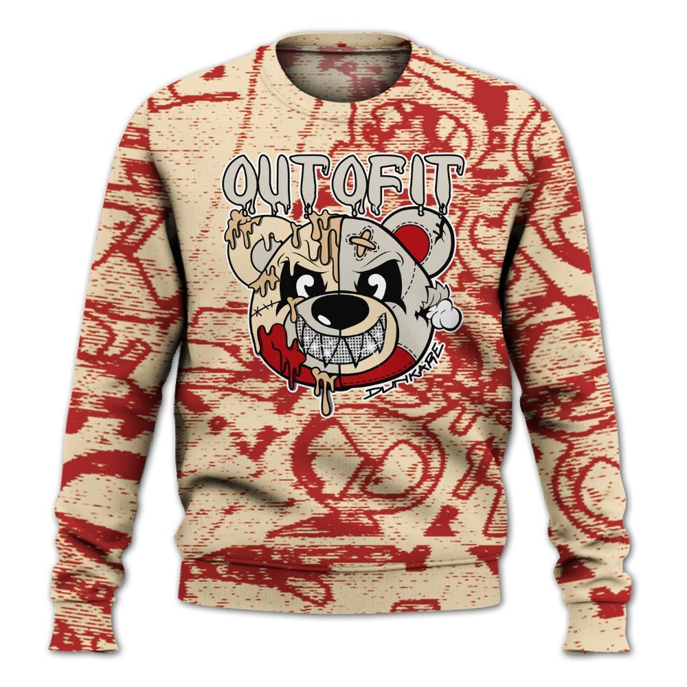 Sweatshirt To Match Dunk Low Strawberry Waffle - Out Of It Bear Avant-Garde All Over Print