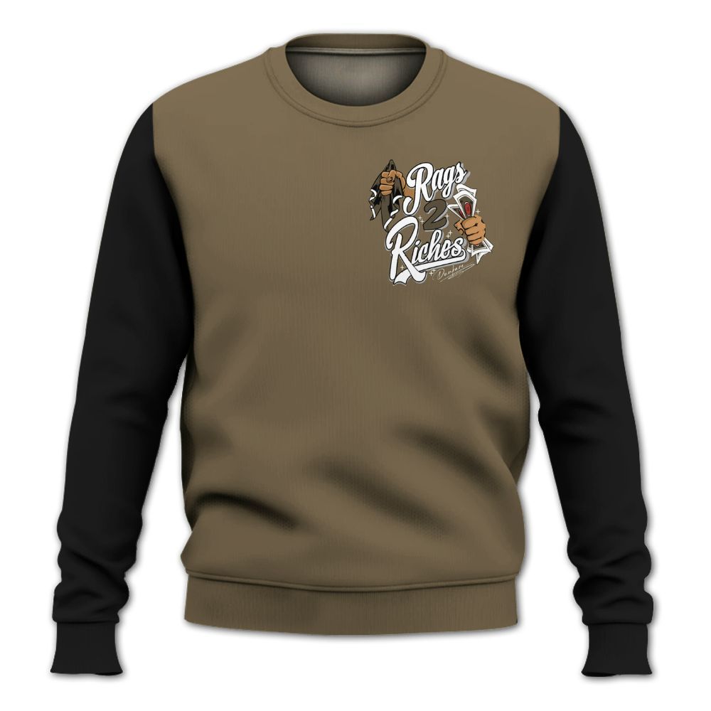 Sweatshirt To Match Olive 9s - Custom Name Rag 2 Riches All Over Print