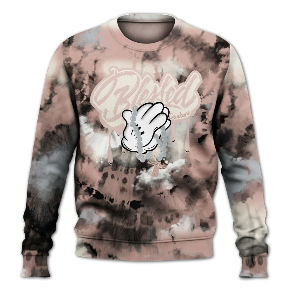 Sweatshirt To Match Air Force Low 1 Arctic Orange - God Blessed Tie Dye All Over Print
