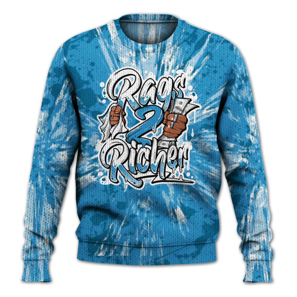 Knitted Sweater To Match Powder Blue 9s - Rag 2 Rich Graphic Luxury