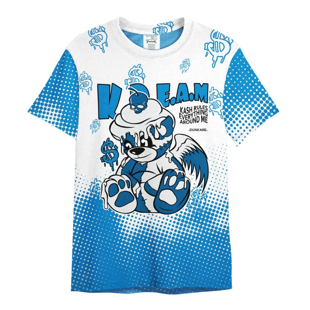 Shirt To Match Military Blue 4s - Loot Bear Unique Drip All Over Print