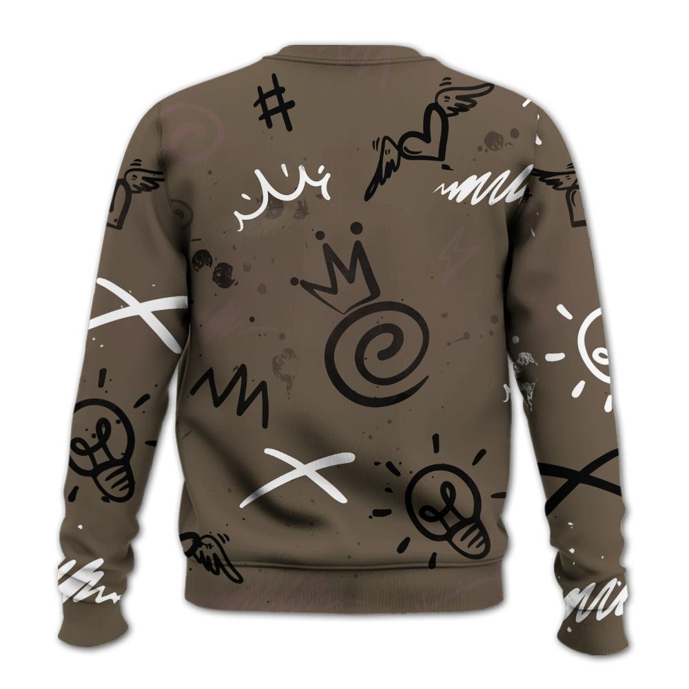 Sweatshirt To Match AMM Dark Mocha 4s - Drip Been Di2ferent All Over Print