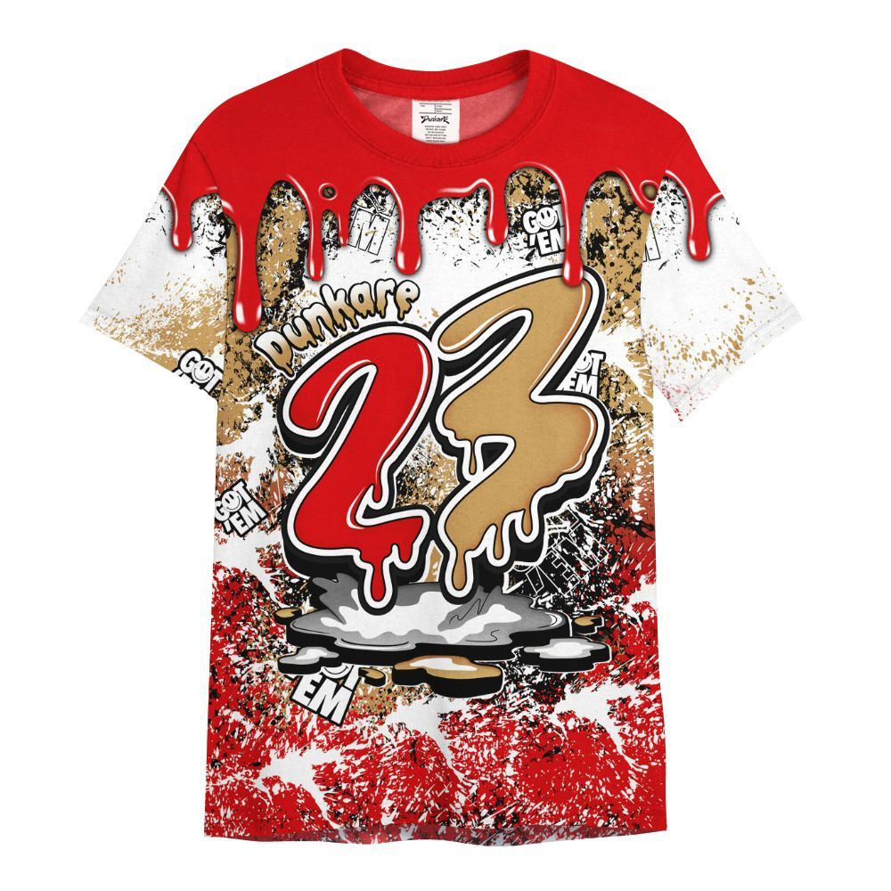 Shirt To Match Kobe 5 Red Year Of The Mamba - Dripping 23 Drip All Over Print
