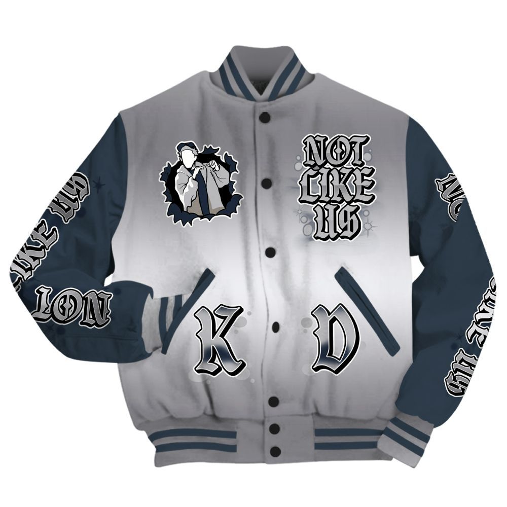 Varsity Jacket To Match Air Max 1 Jacquemus Blue - None Like Us Graphic All Over Print