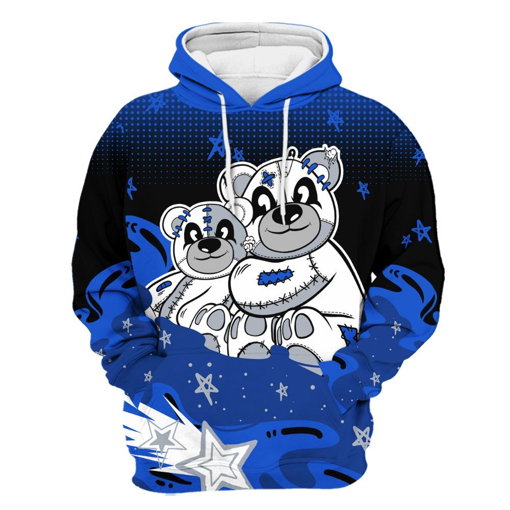 Hoodie To Match Air Foamposite One Royal - Sincere Fondness Bear Stars All Over Print