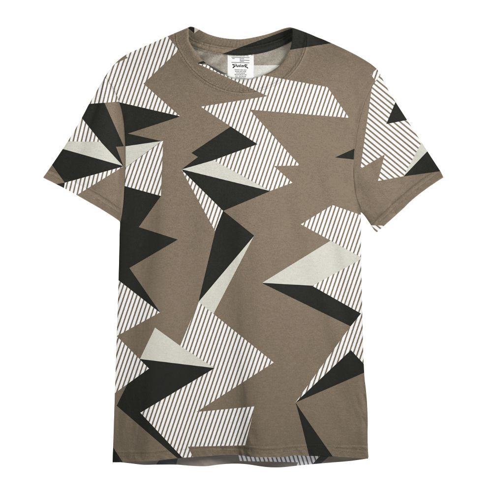 Shirt To Match Low OG Dark Mocha 1s - Geometric Camouflage Pattern All Over Print