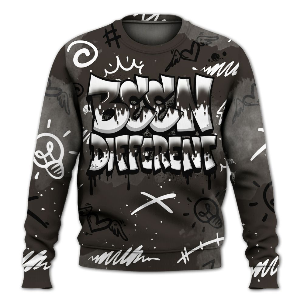 Sweatshirt To Match Baroque Brown 12s - Drip Been Di2ferent All Over Print