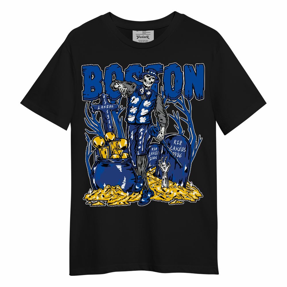 Shirt To Match Racer Blue 5s - Goldrush Skeleton Unisex Shirt