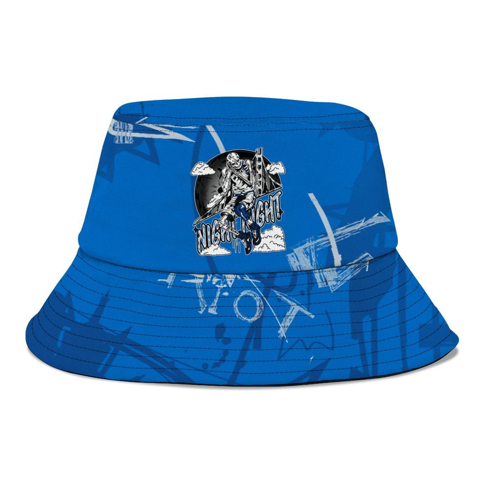 Bucket Hat To Match Blueberry 12s - Seeya Skeleton Messyz Graphic