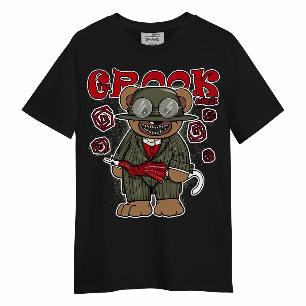 Shirt To Match Travis Scott Low OG Medium Olive 1s - Swindler Bear Unisex Shirt
