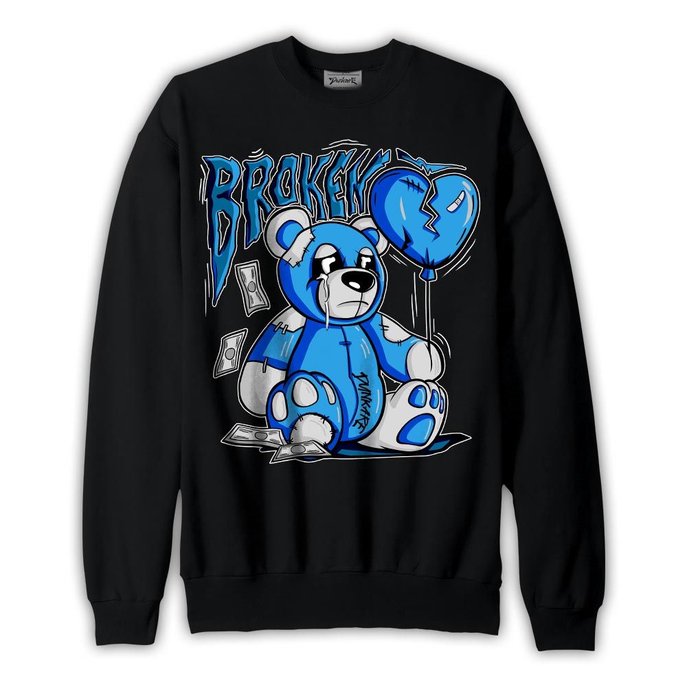 Sweatshirt To match Sweatshirt Broken Bear, Powder Blue 9s Sweatshirt To Match Sneaker 2304 NCMD