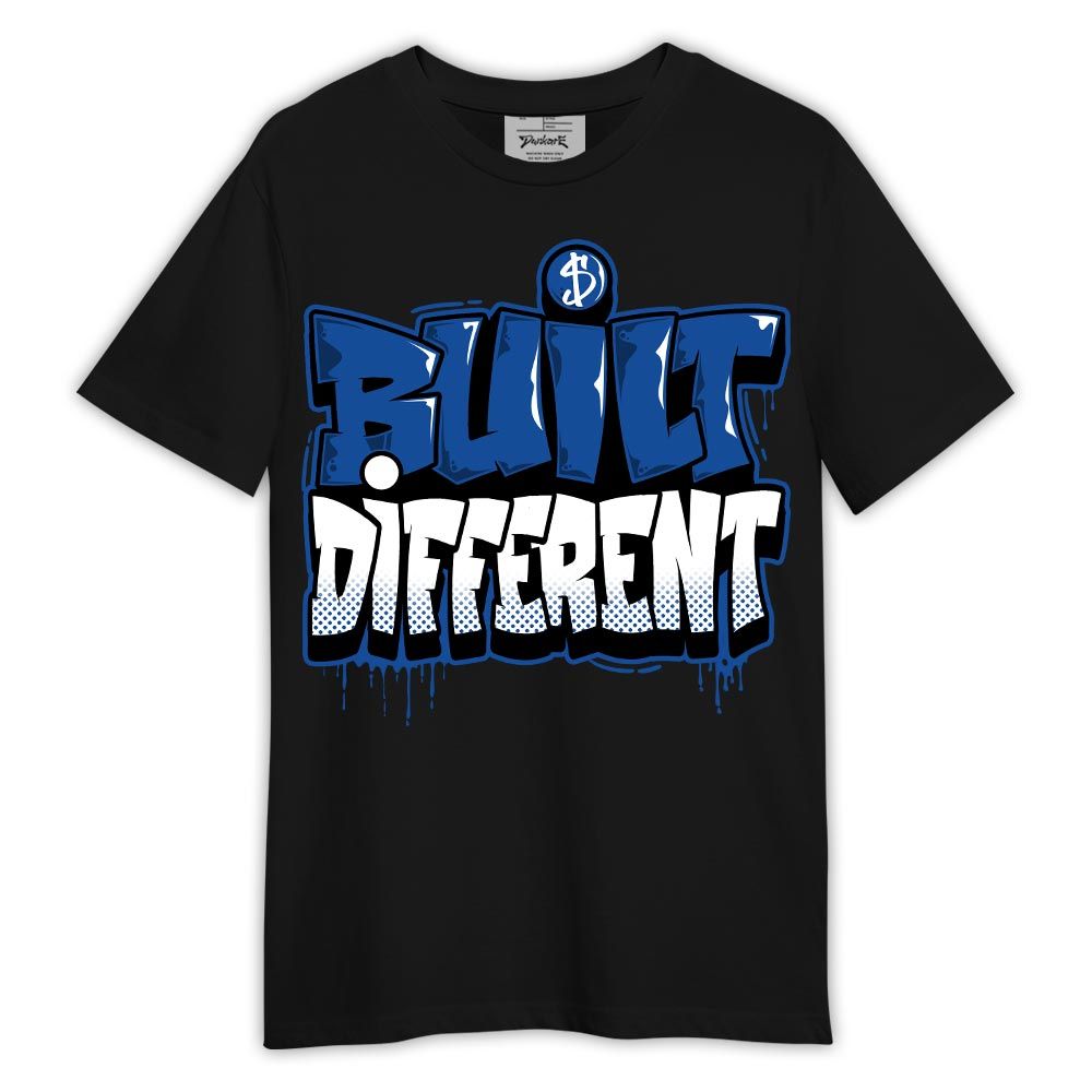 Shirt To Match Low Space Royal 11s - Graphic Built Different Shirt Outfit