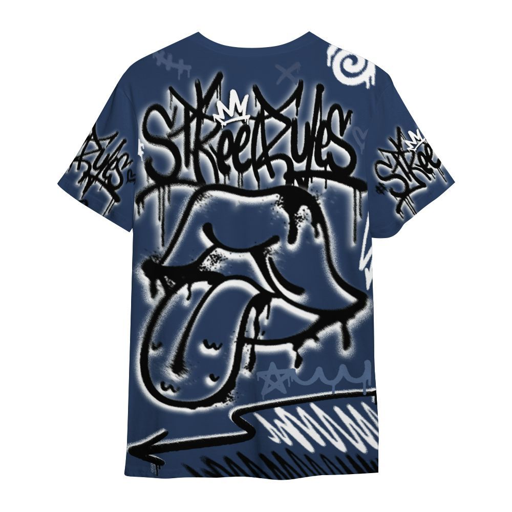 Shirt To Match Low 85 Metallic Blue 1s - Break Rules Streetwear All Over Print