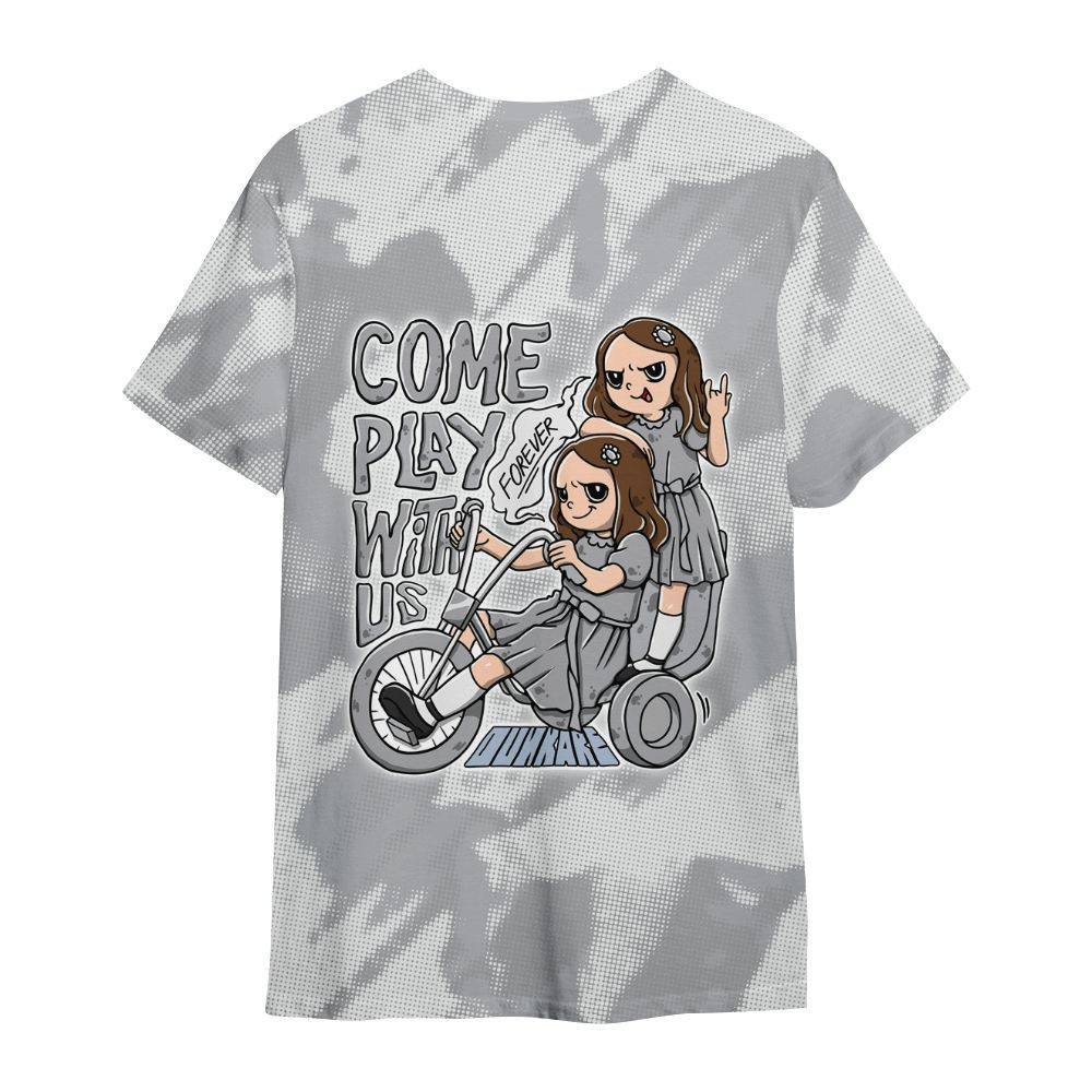 Shirt To Match Low OG Wolf Grey 1s - Come Hangout Halloween Abstract Halftone All Over Print