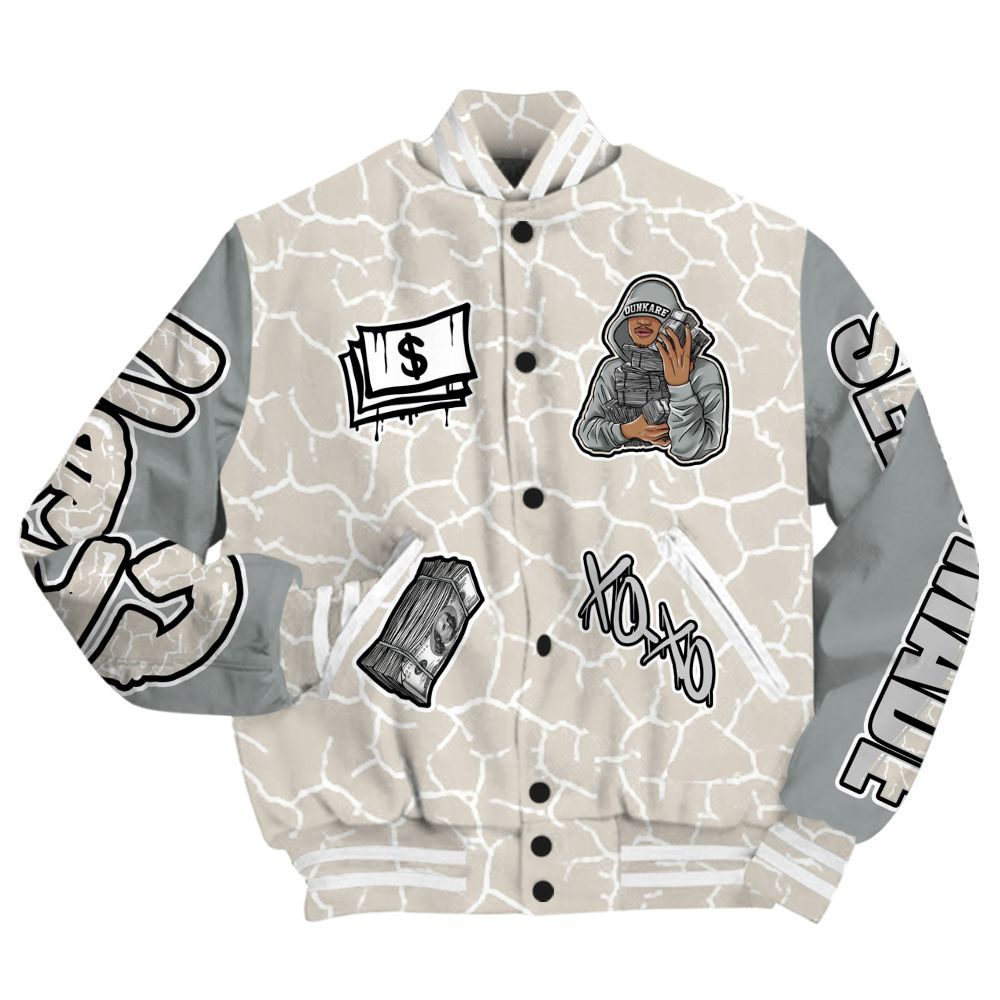 Varsity Jacket To Match Retro Pure Money 3s - Selfmade All Over Print