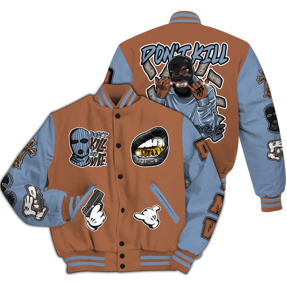 Varsity Jacket To Match Air Foamposite Metallic Copper - Vibe.Unique All Over Print