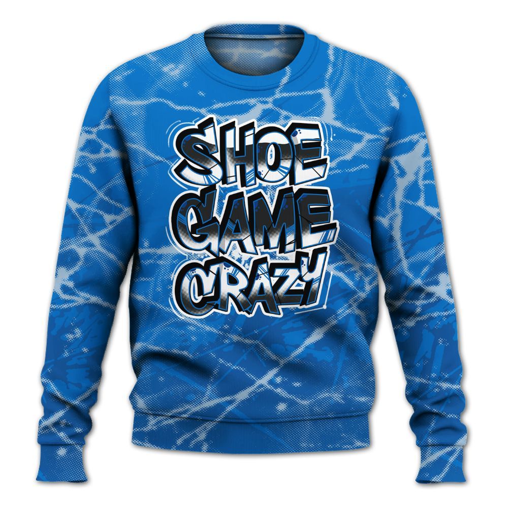 Sweatshirt To Match Blueberry 12s - Shoe Game Crazy Graphic All Over Print