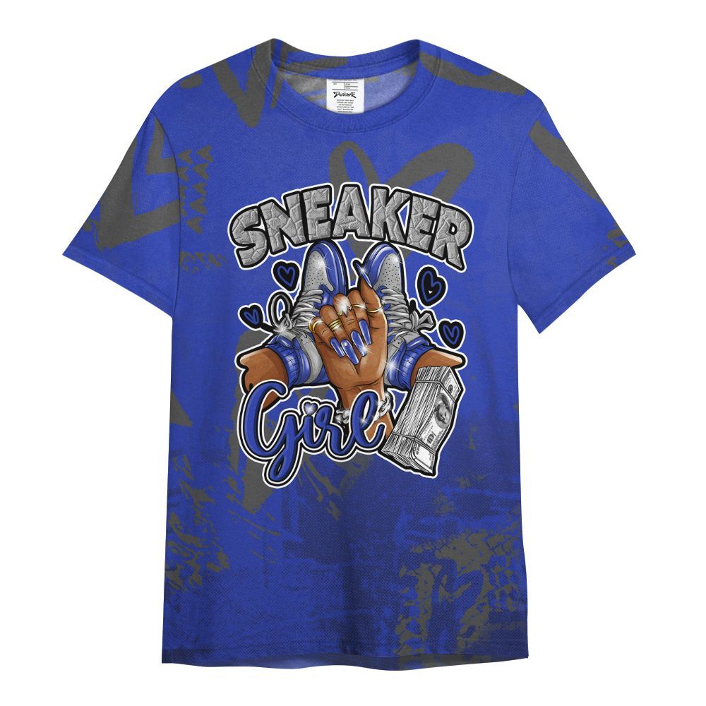 Shirt To Match Air Max Plus Black Racer Blue - Sneakerz Girlz Heart Grunge All Over Print