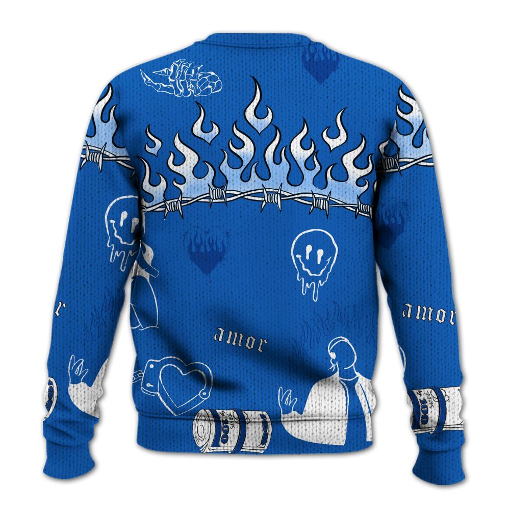 Knitted Sweater To Match Kobe 6 Game Royal - Snake Trust No One