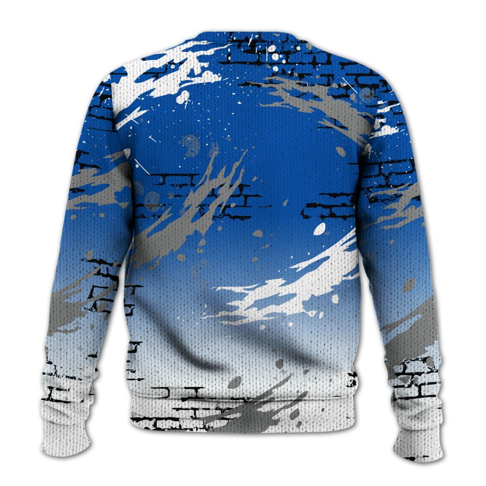 Knitted Sweater To Match Racer Blue 5s - Values Of Loyalty Drip