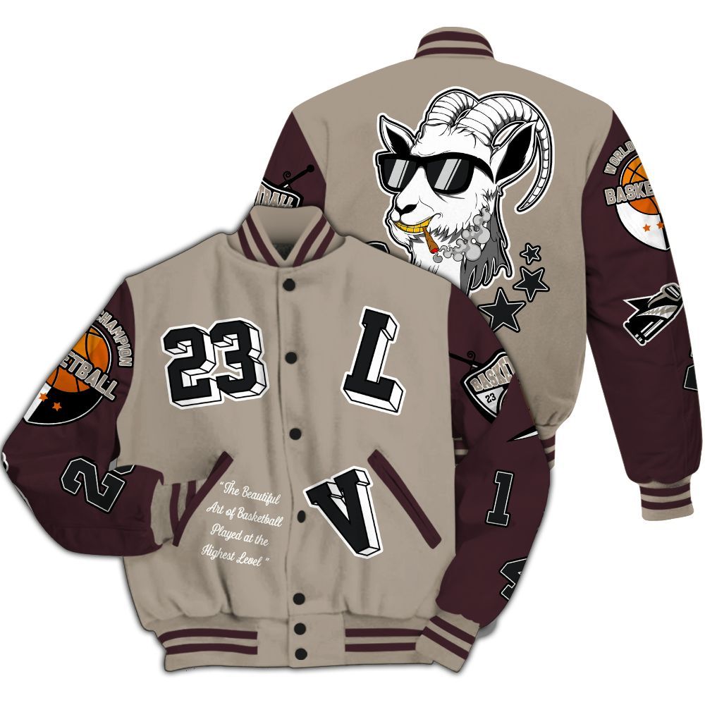 Varsity Jacket To Match AMM Retro Phantom 4s - The GOAT Got Em Streetwear All Over Print