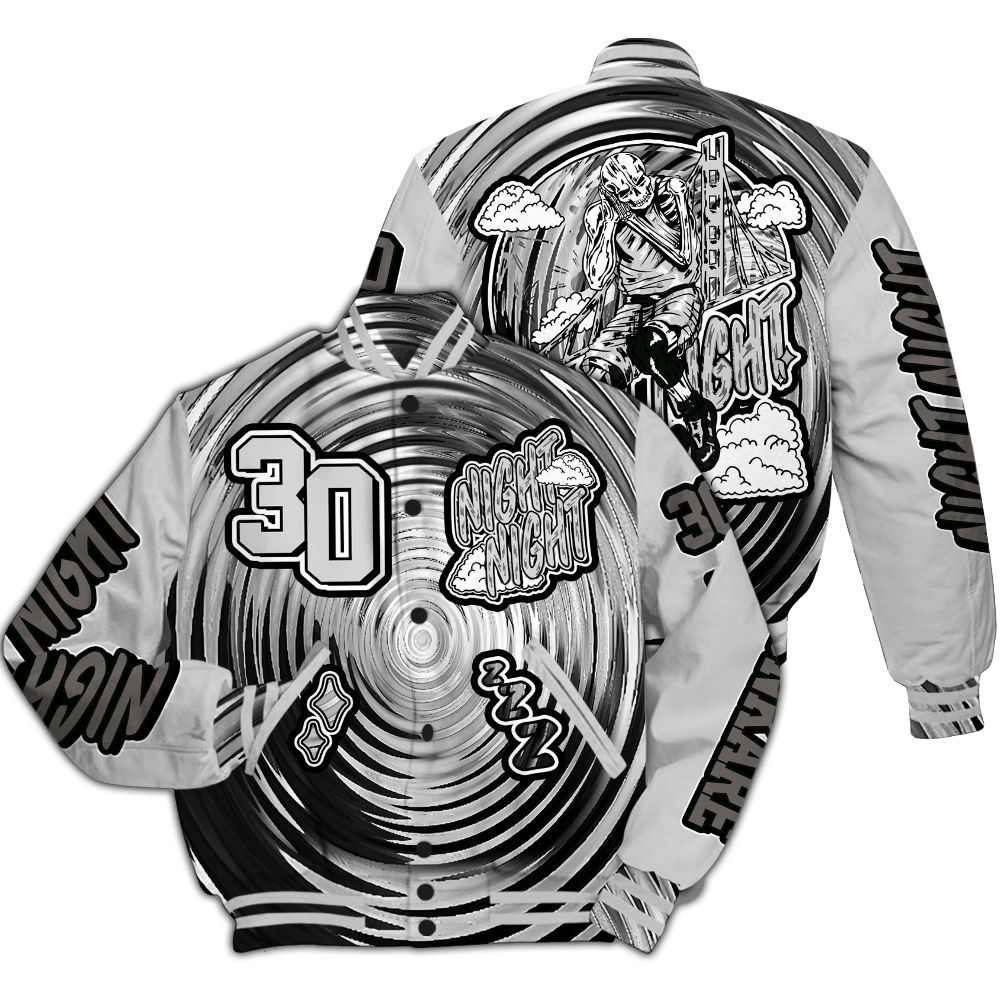 Varsity Jacket To Match Air Foamposite Cat Eye - Seeya Skeleton All Over Print