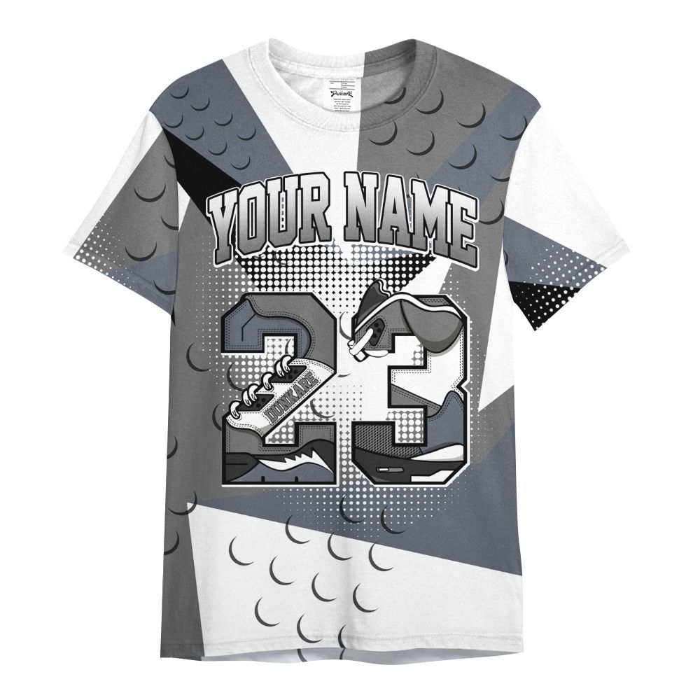 Shirt To Match Cool Grey 6s - Poly Custom Name Number 23 5s All Over Print