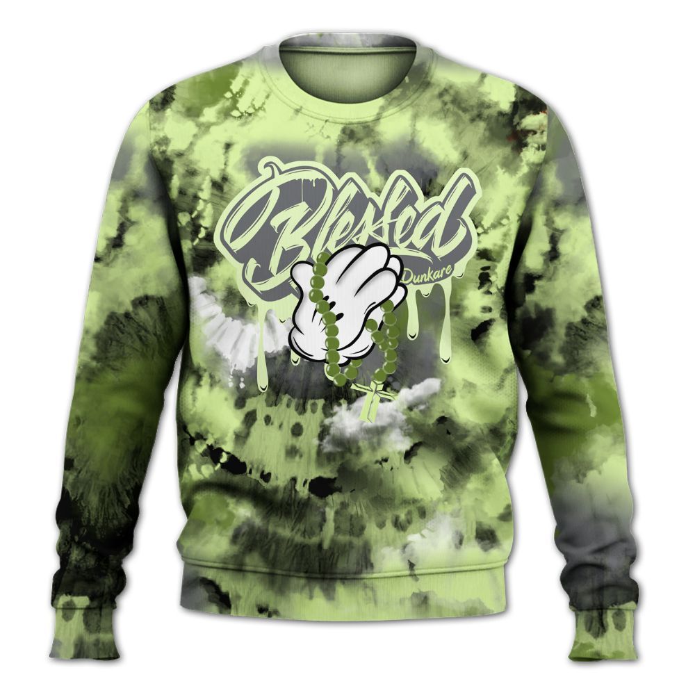 Sweatshirt To Match Smoke Grey Volt TR 1s - God Blessed Tie Dye All Over Print