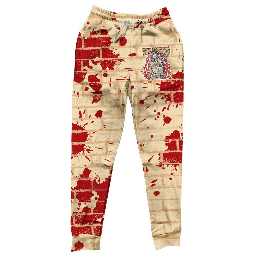 Sweatpant To Match Dunk Low Strawberry Waffle - Allen Answer Skeleton Brick All Over Print