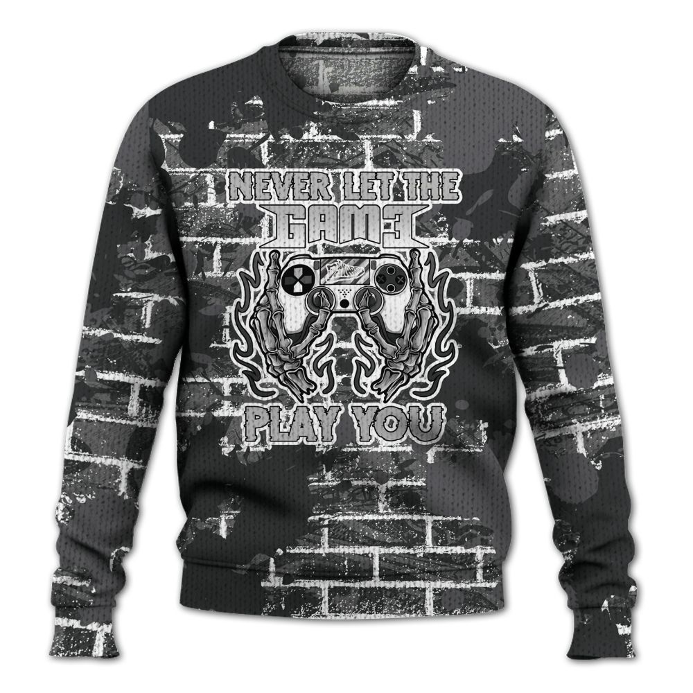 Knitted Sweater To Match White Thunder 4s - PlayGame Skull Brick