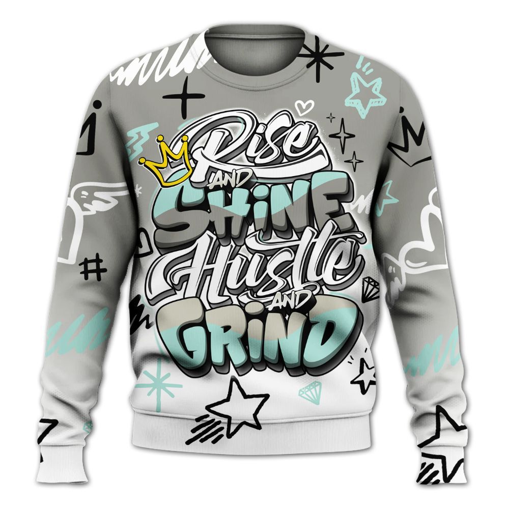 Sweatshirt To Match Low OG Year Of The Snake 1s - Rise Shine Hustle Grind All Over Print