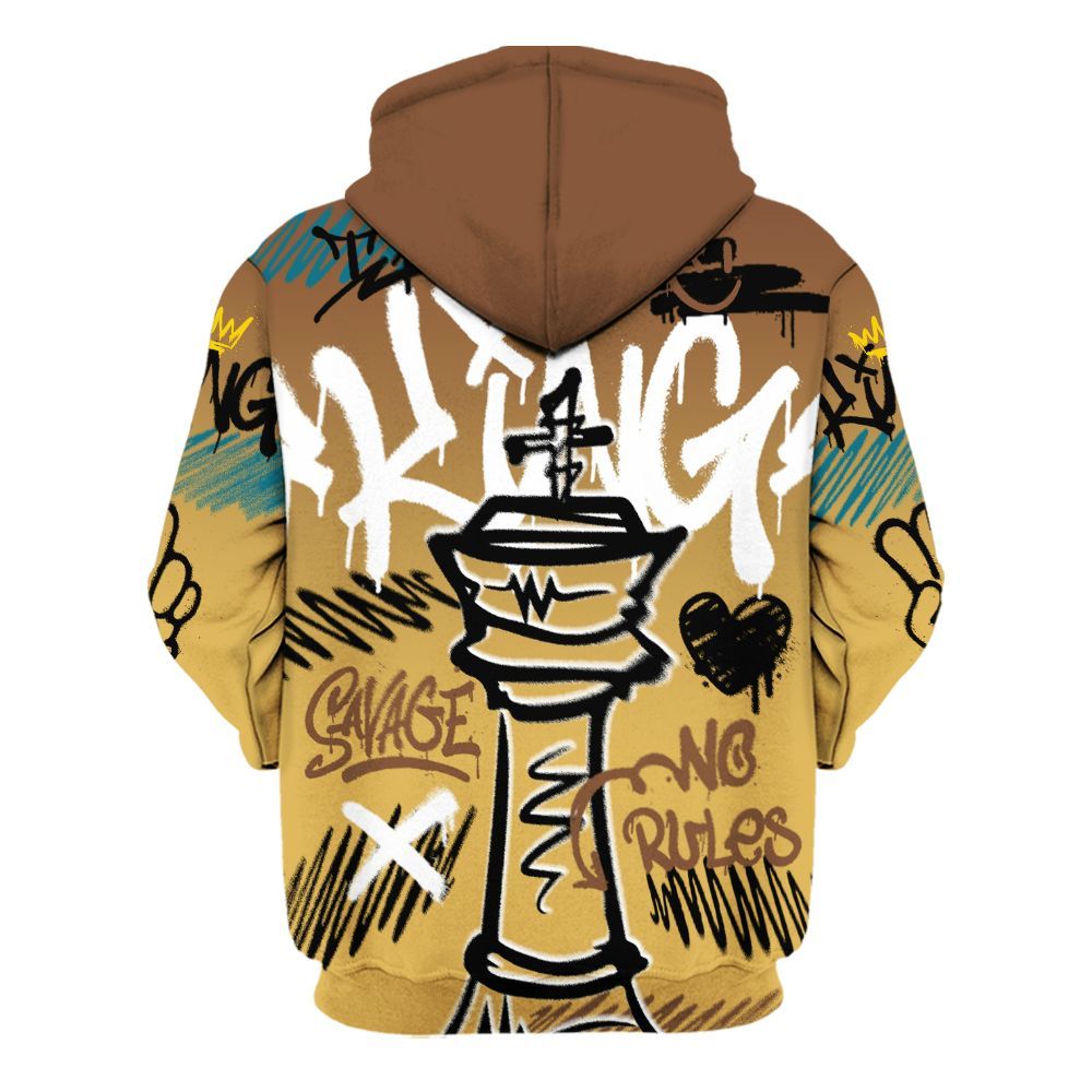 Hoodie To Match Retro Cacao Wow 4s - Street King Chess Streetwear All Over Print