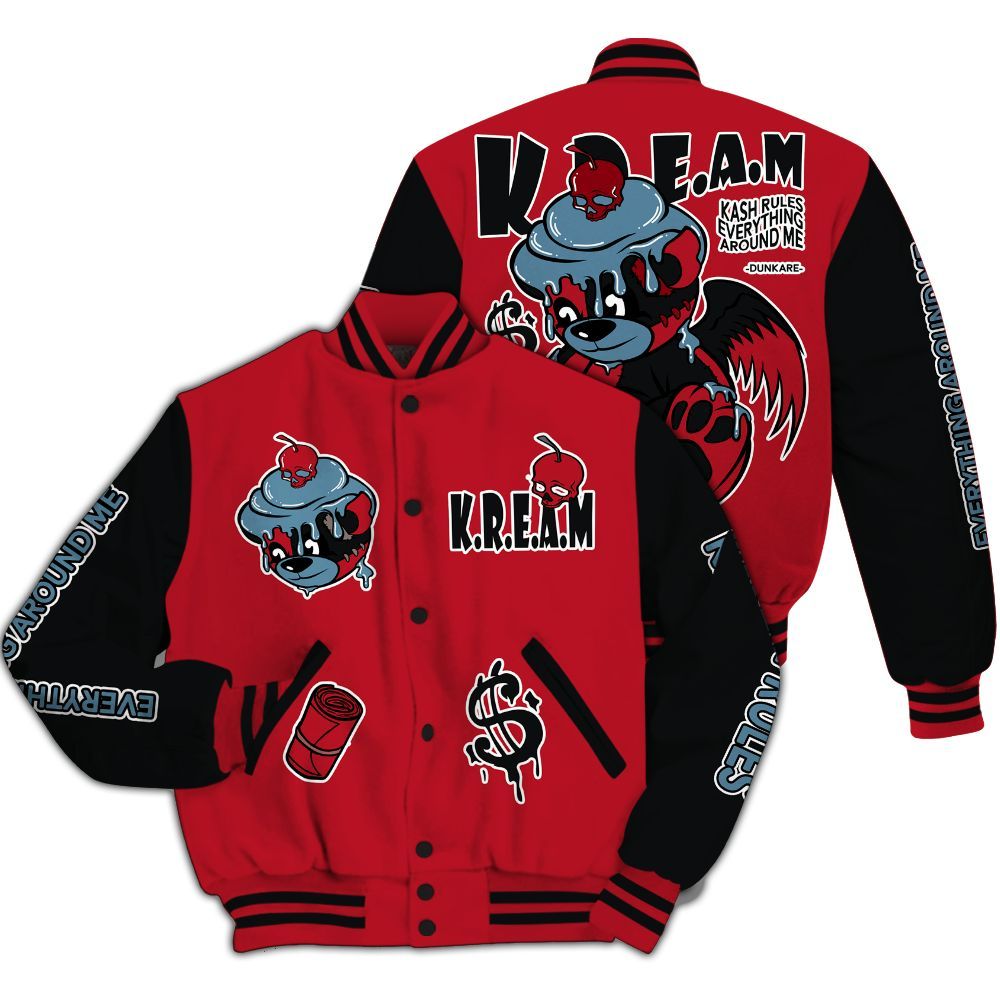 Varsity Jacket To Match Retro Raging Bull 5s - Loot Bear All Over Print
