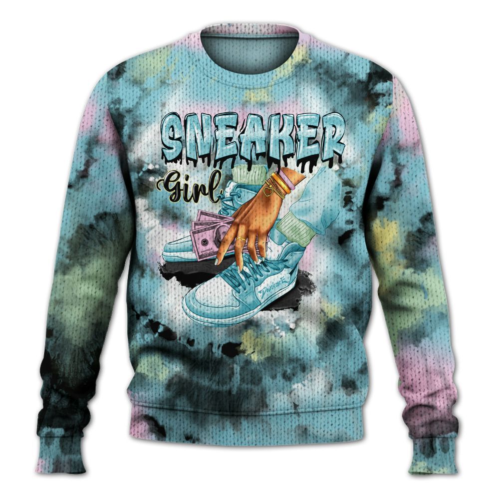 Knitted Sweater To Match SB Dunk Low Visty - SNEAKER Girl Money Drip Tie Dye
