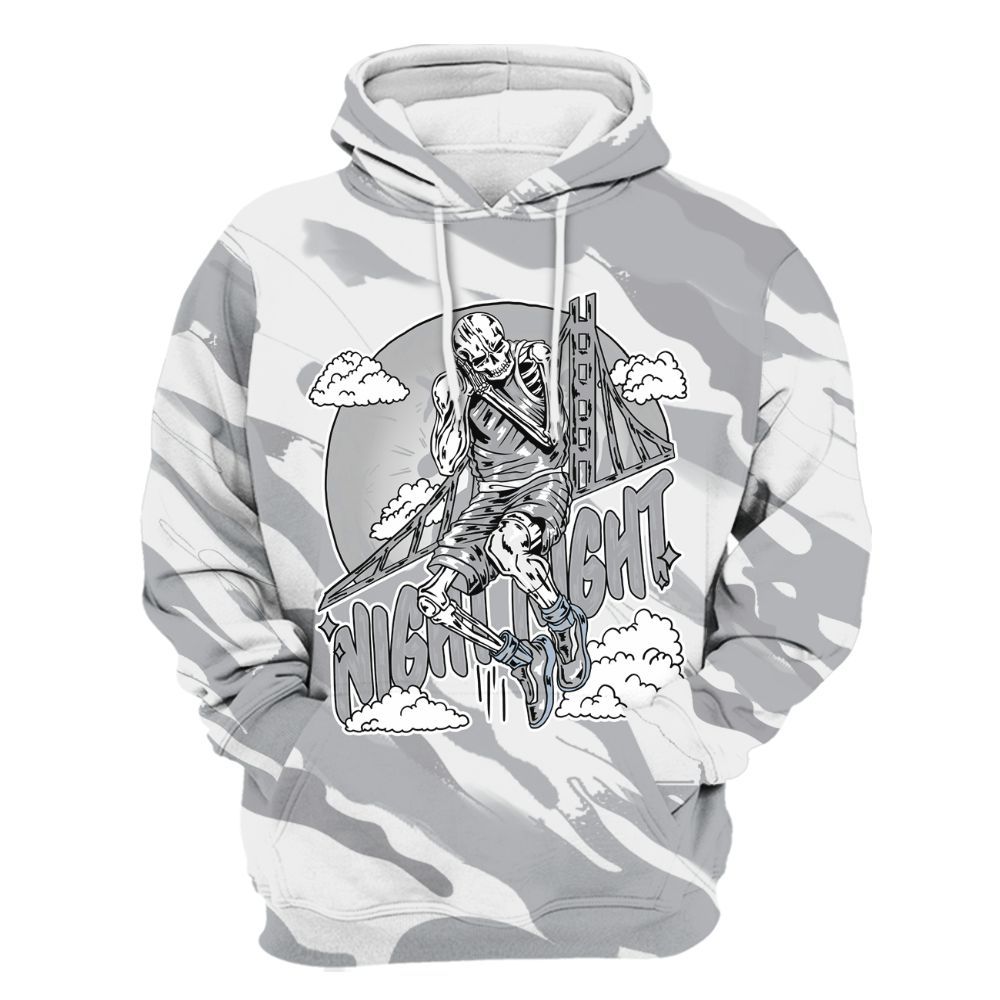 Hoodie To Match Low OG Wolf Grey 1s - Seeya Skeleton Colored All Over Print